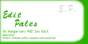 edit pales business card